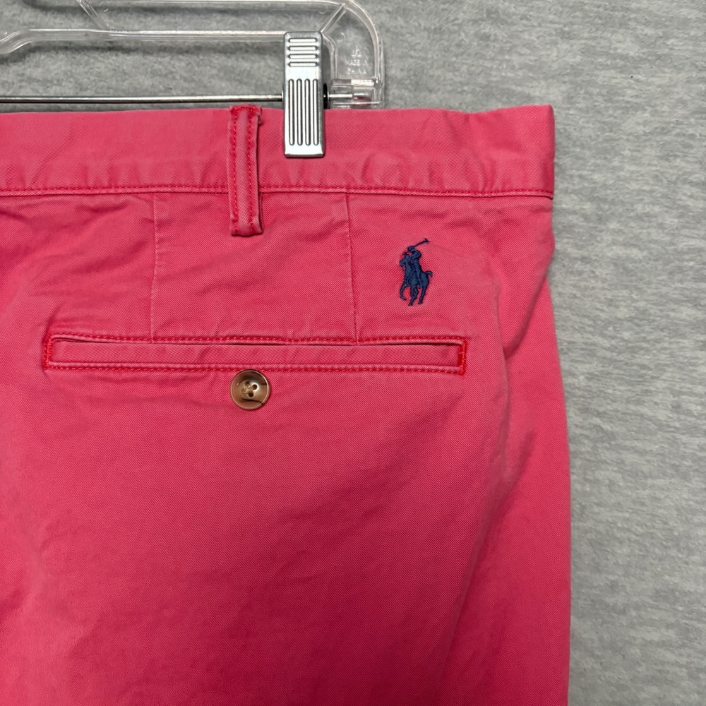 Polo Ralph Lauren Red/Pink Preppy Chino Pants Stretch Straight‎ Fit  Mens 38X32 - Picture 8 of 8